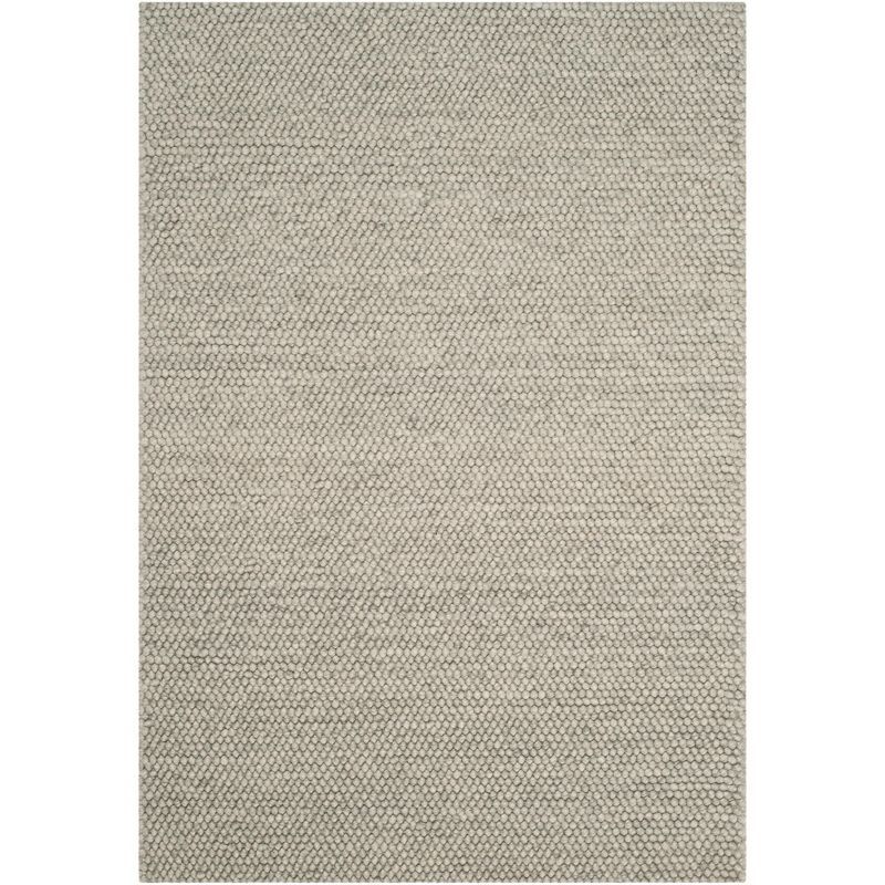 Silver Hand-Tufted Wool 3' x 5' Area Rug