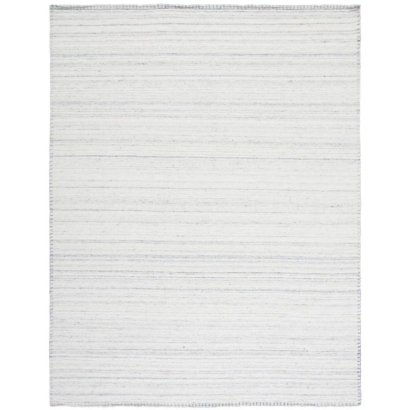 Nomadic Essence Handwoven Gray Wool 8' x 10' Area Rug