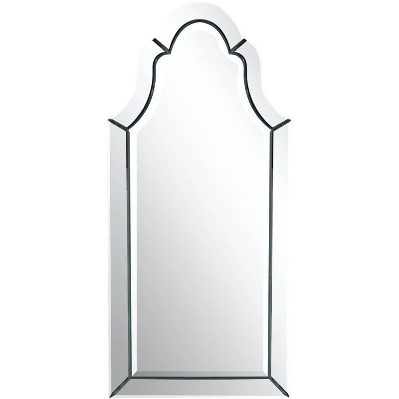 Frameless Arched Beveled Wall Mirror with Polished Edges