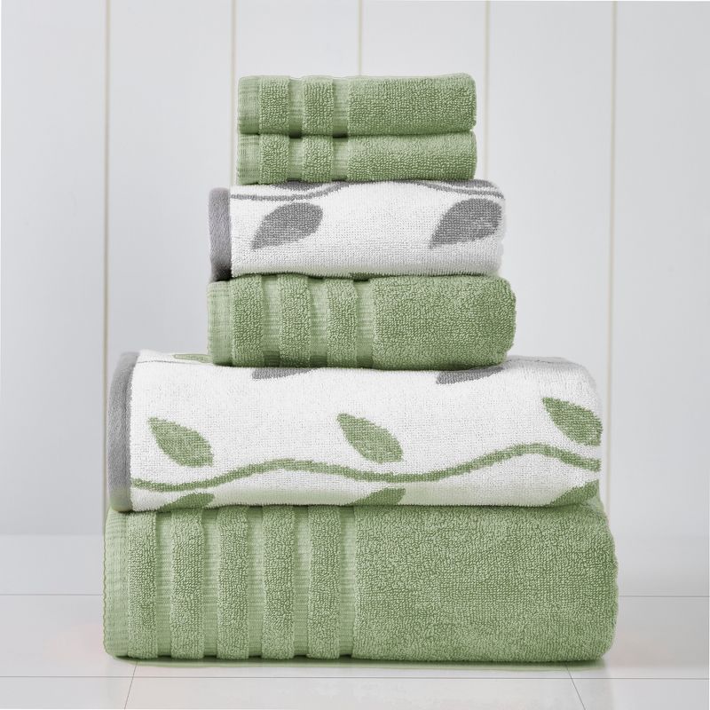 Sage Green Organic Cotton 6-Piece Towel Set