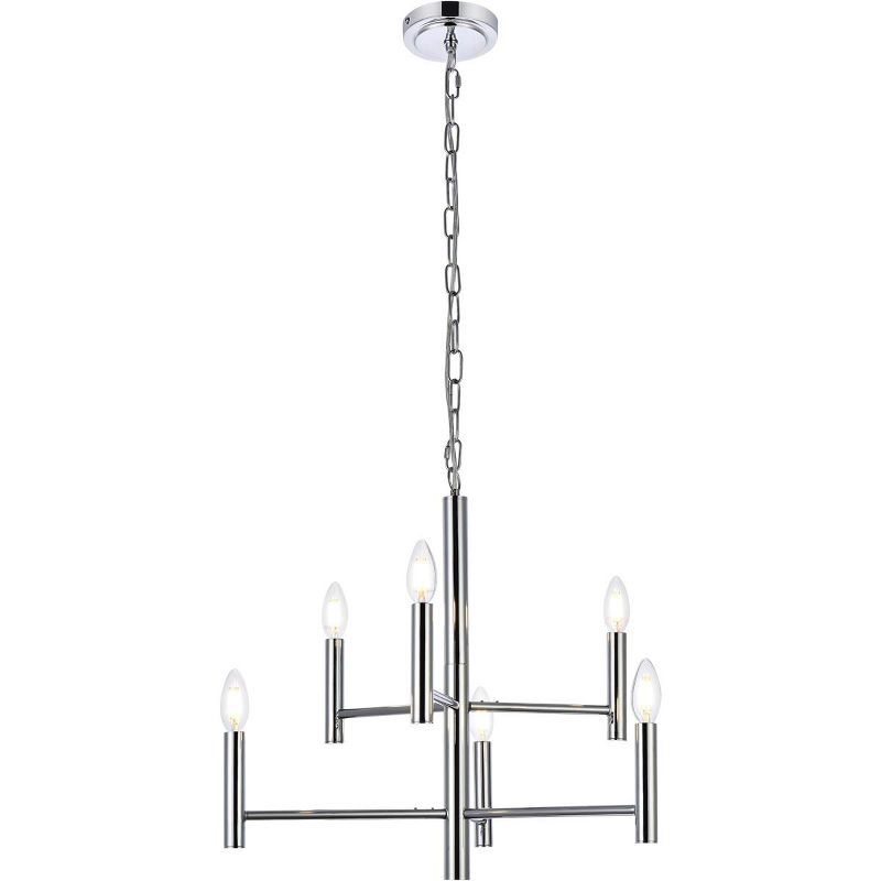 Carmella Chrome 6-Light Metal Pendant