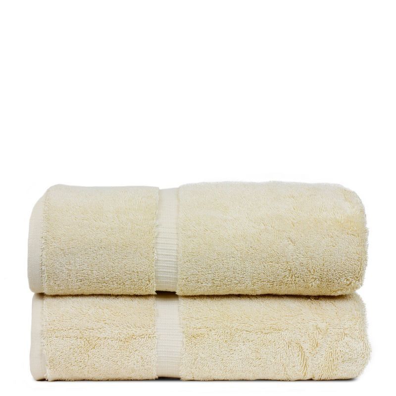 Oversized Beige Turkish Cotton Bath Towel Set