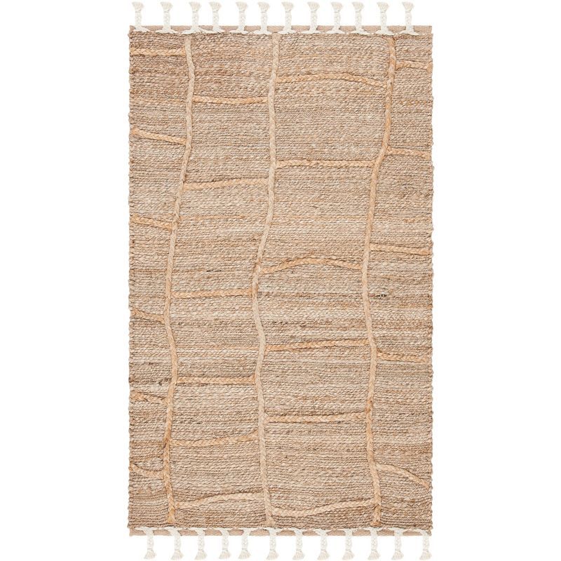 Handwoven Natural Fiber Rectangular Area Rug - 27" x 4"