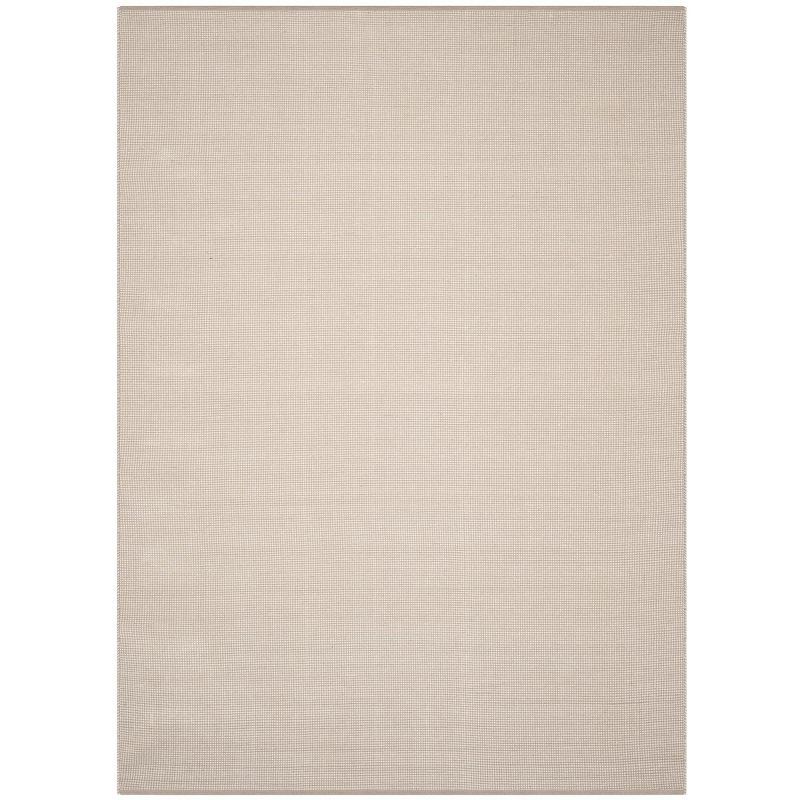 Coastal Charm Ivory & Grey Hand-Woven Cotton Area Rug, 6' x 9'