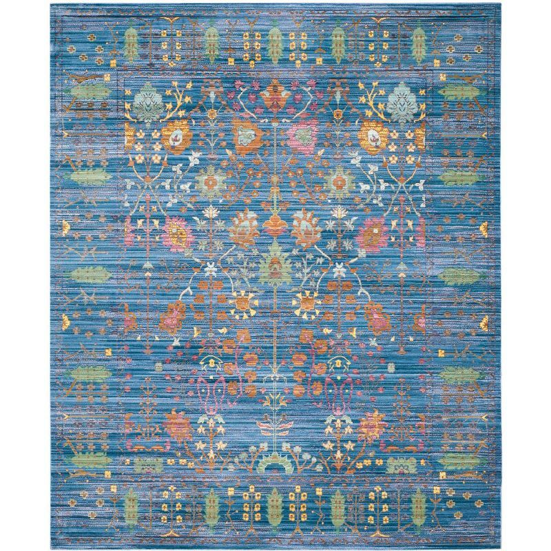 Valencia Blue Multi Floral 8' x 10' Synthetic Area Rug