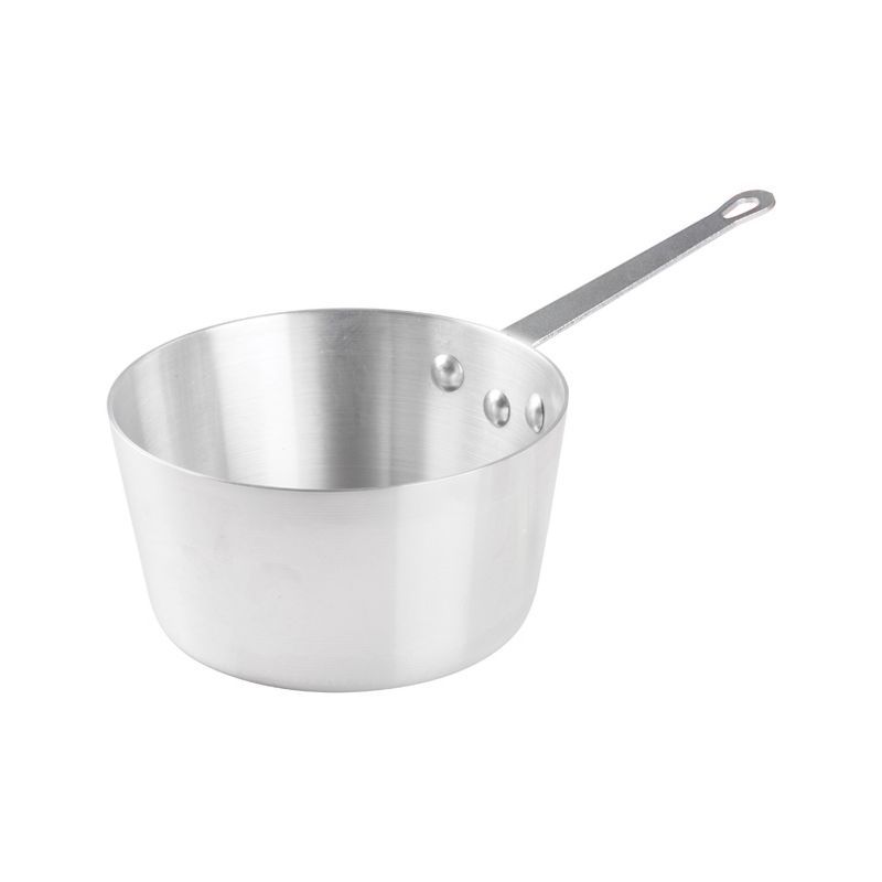 Professional 2.5 Quart Aluminum Tapered Sauce Pan with Metal Handle