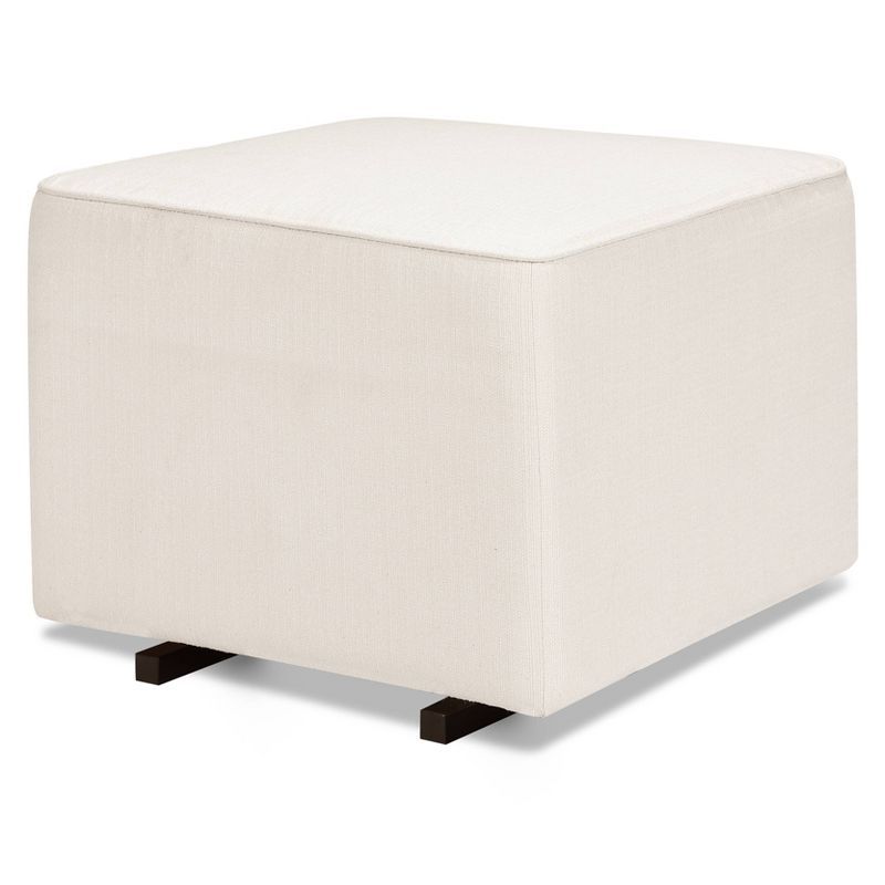 Performance Cream Linen Universal Gliding Ottoman