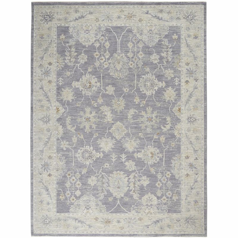 Charcoal Elegance 8' x 10' Hand-Knotted Persian Area Rug