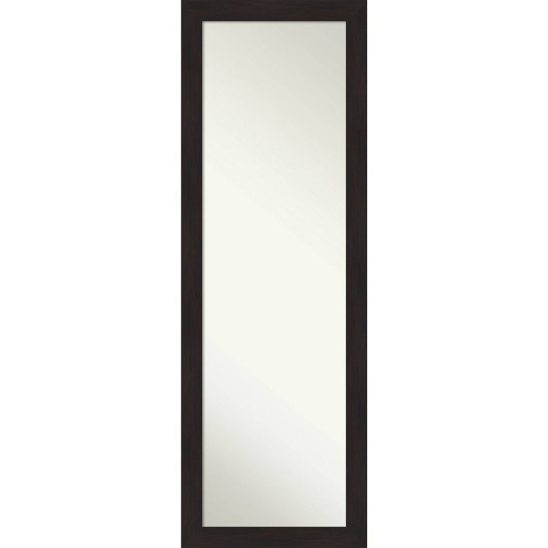 Espresso Wood Full Length Rectangular Bathroom Mirror