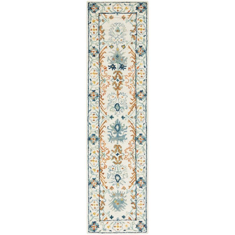 Aspen Blue and Ivory Hand-Tufted Wool Area Rug
