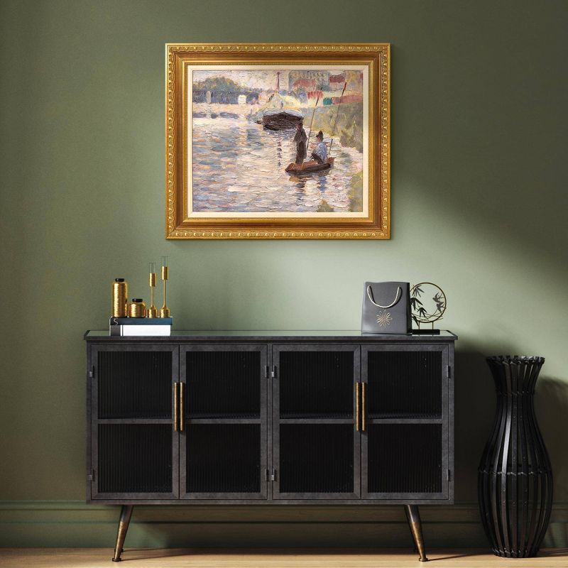 Georges Seurat Gold Framed 30.75" x 26.75" Canvas Print