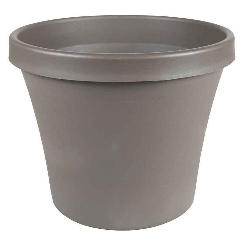 Charcoal Resin Tapered Terra Planter 10.7" for Indoor & Outdoor