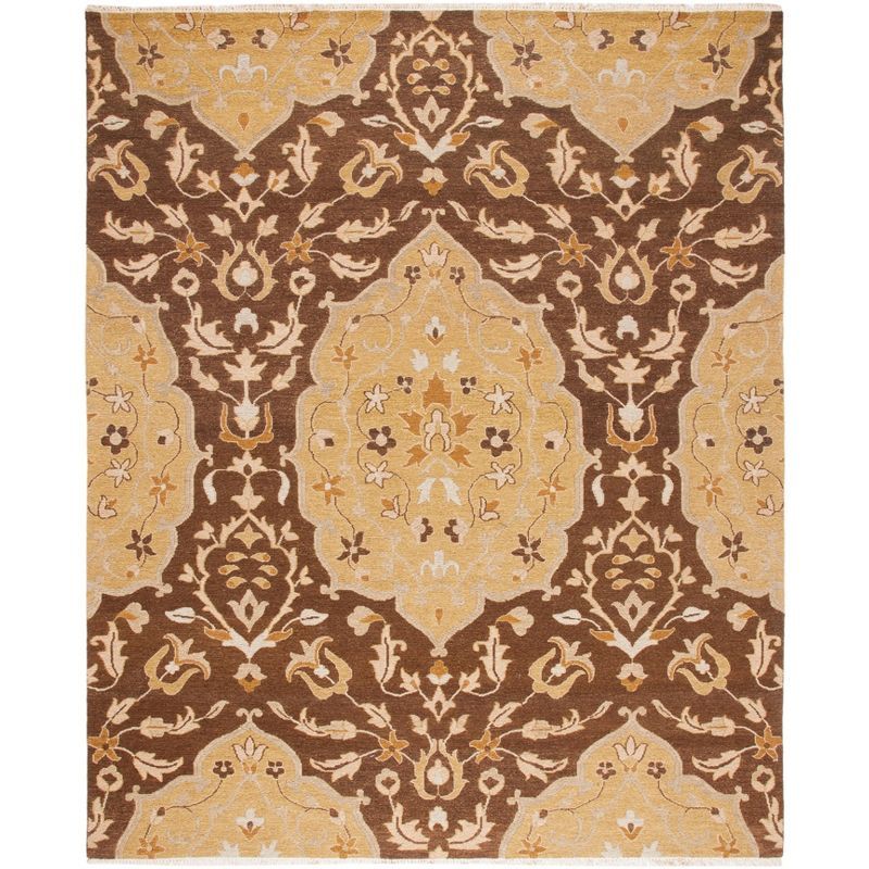 Ivory Elegance 8' x 10' Handmade Wool Sumak Area Rug