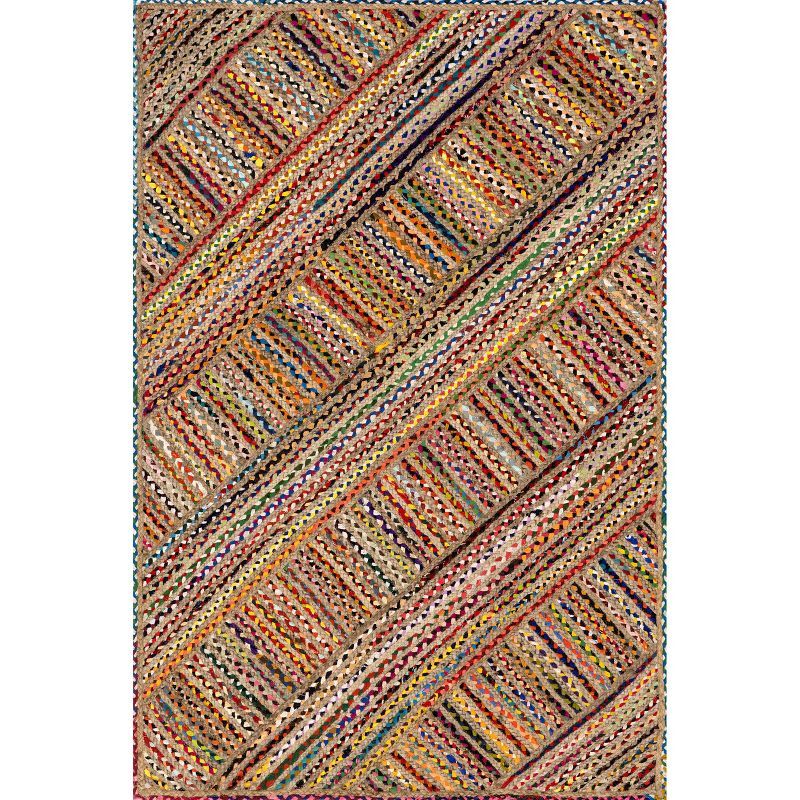 Emsley Multicolor Handcrafted Cotton and Jute Area Rug