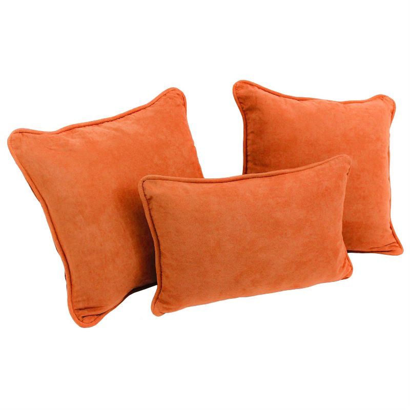 Tangerine Dream Microsuede Throw Pillow Set with Inserts