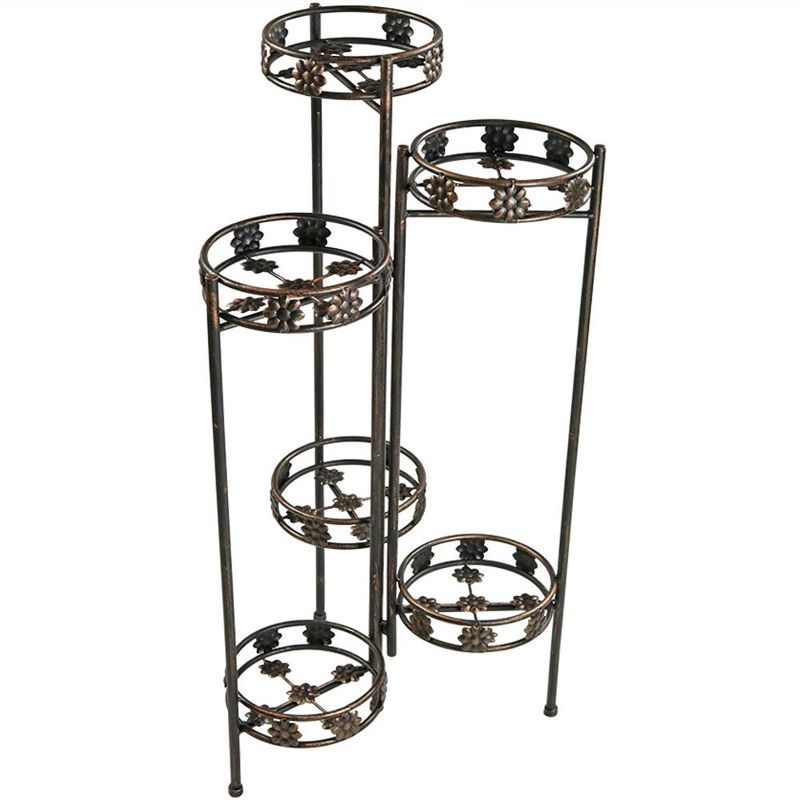 Bronze 45" 6-Tier Folding Metal Plant Stand