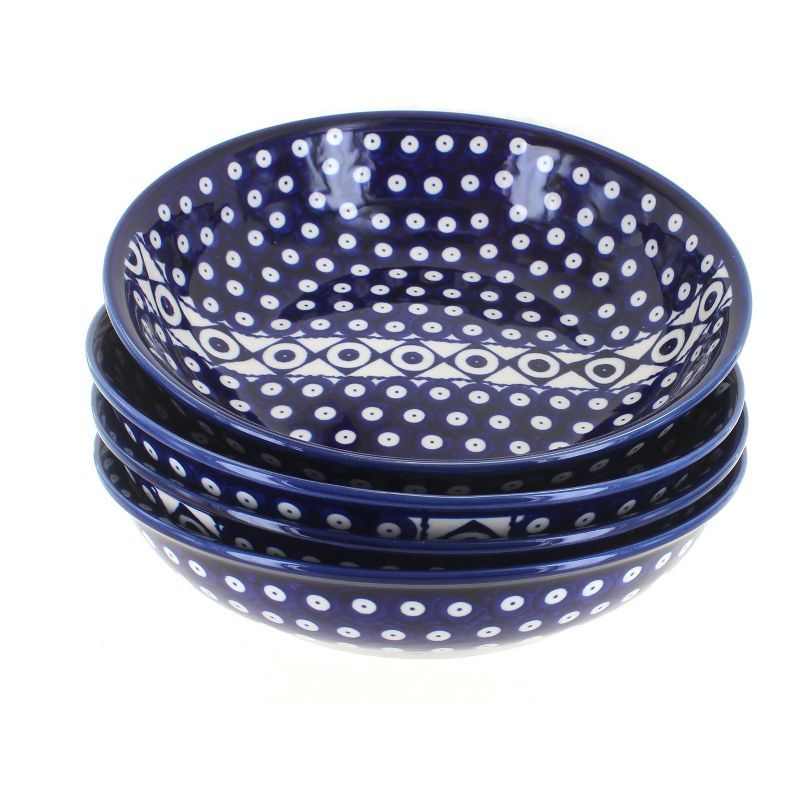 Xena Blue and White Ceramic Salad Bowl Set