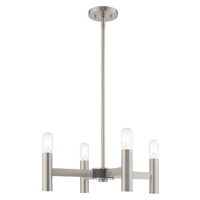 Copenhagen 4-Light Mini Chandelier in Brushed Nickel