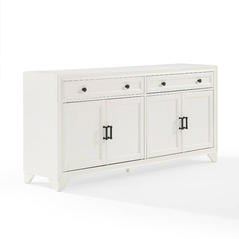 Tara Distressed White Modern Farmhouse Sideboard