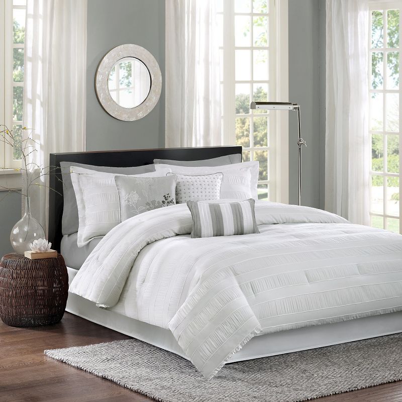 White Queen Microfiber 7-Piece Comforter Set