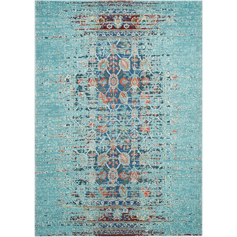 Vibrant Monaco Boho-Chic Multicolor Synthetic 6' x 9' Area Rug