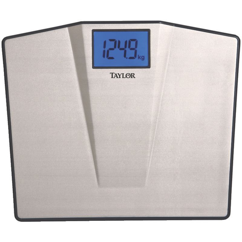 Extra Wide Stainless Steel Digital Bathroom Scale with Blue Backlight