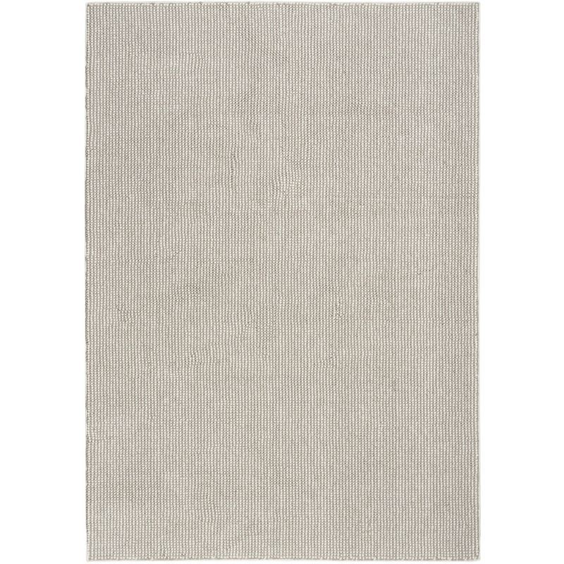 Ivory Mocha 5' x 7' Rectangular Synthetic Stripe Rug