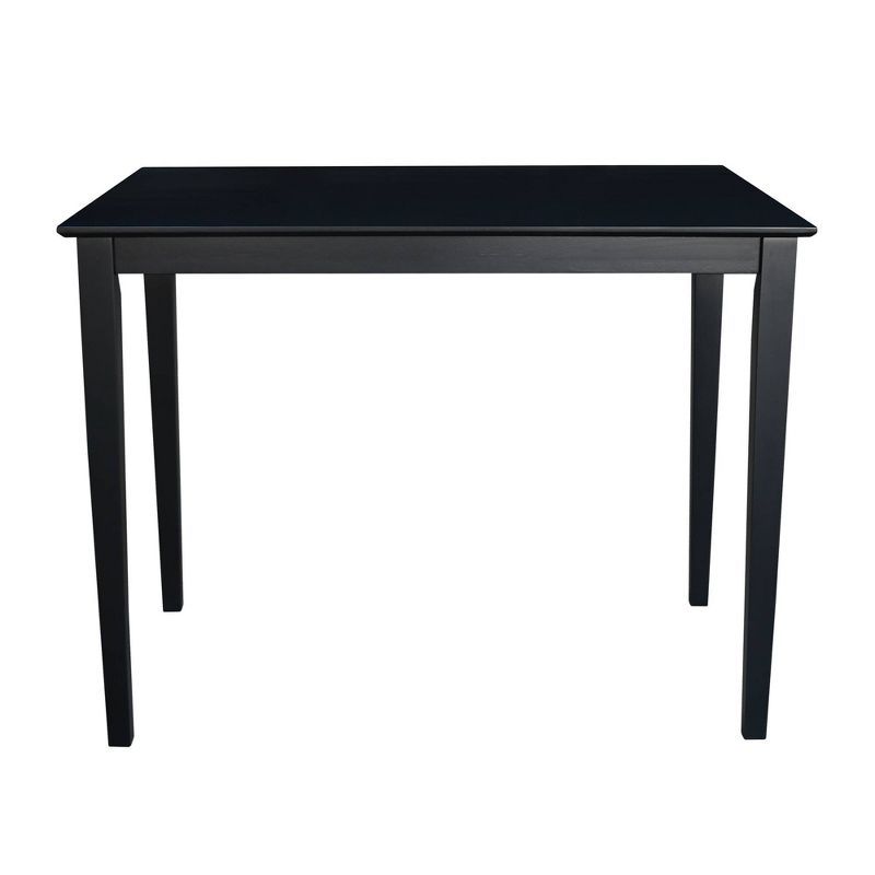 Elegant 54'' Black Solid Wood Counter Height Dining Table with Shaker Legs