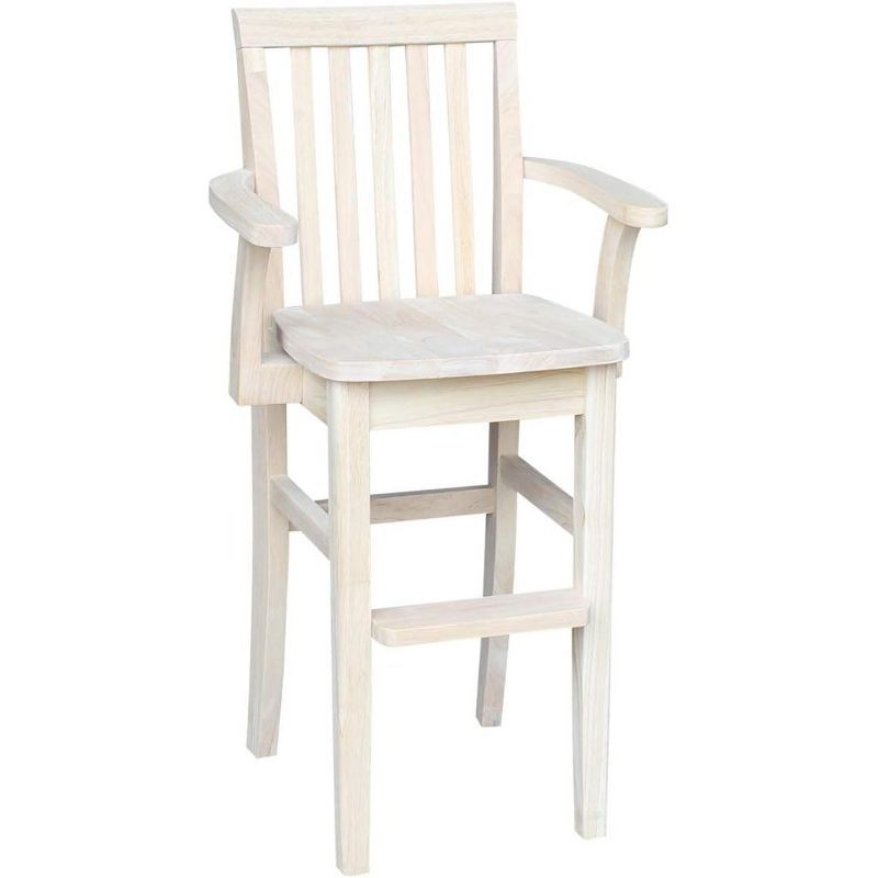 Eco-Friendly Mission-Style Solid Wood Youth Accent Chair