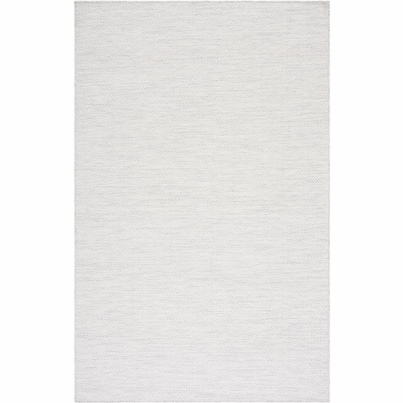 Ivory and Multi 8' x 10' Hand-Knotted Wool and Synthetic Rug