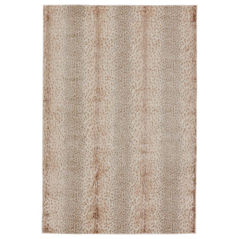 Reversible Gray Synthetic Fur 5' x 7' Area Rug
