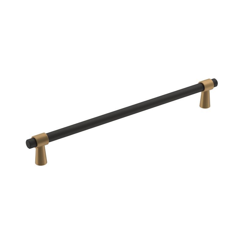 Matte Black and Bronze Modern Cabinet Bar Pull