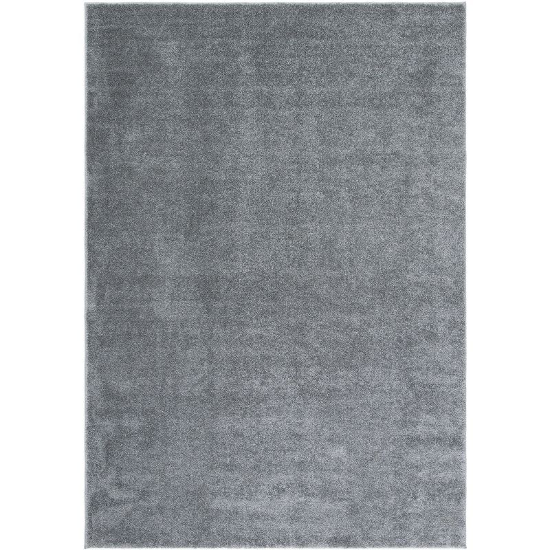 Gray Hand-Knotted Non-Slip Round Synthetic Area Rug