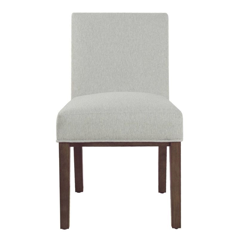 High-Back Parsons Side Chair in Sustainable Gray Faux Leather