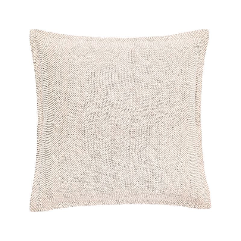 Torin Rosewood Cotton Euro Sham with Herringbone Weave