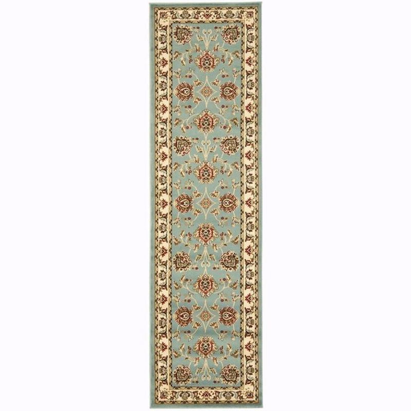 Lyndhurst Blue and Ivory Traditional Runner Rug