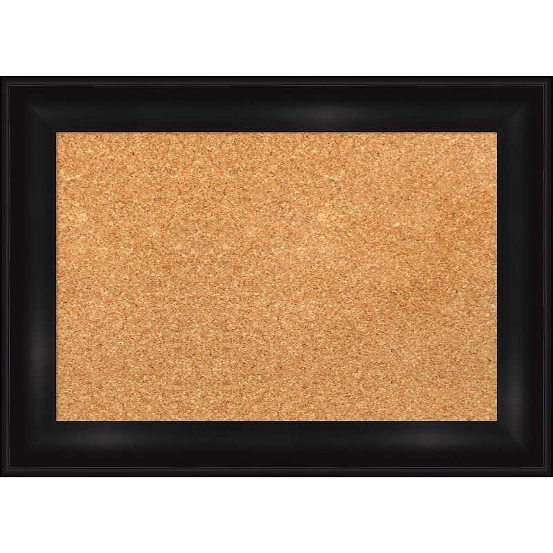 Amanti Art Black Framed Natural Cork Bulletin Board