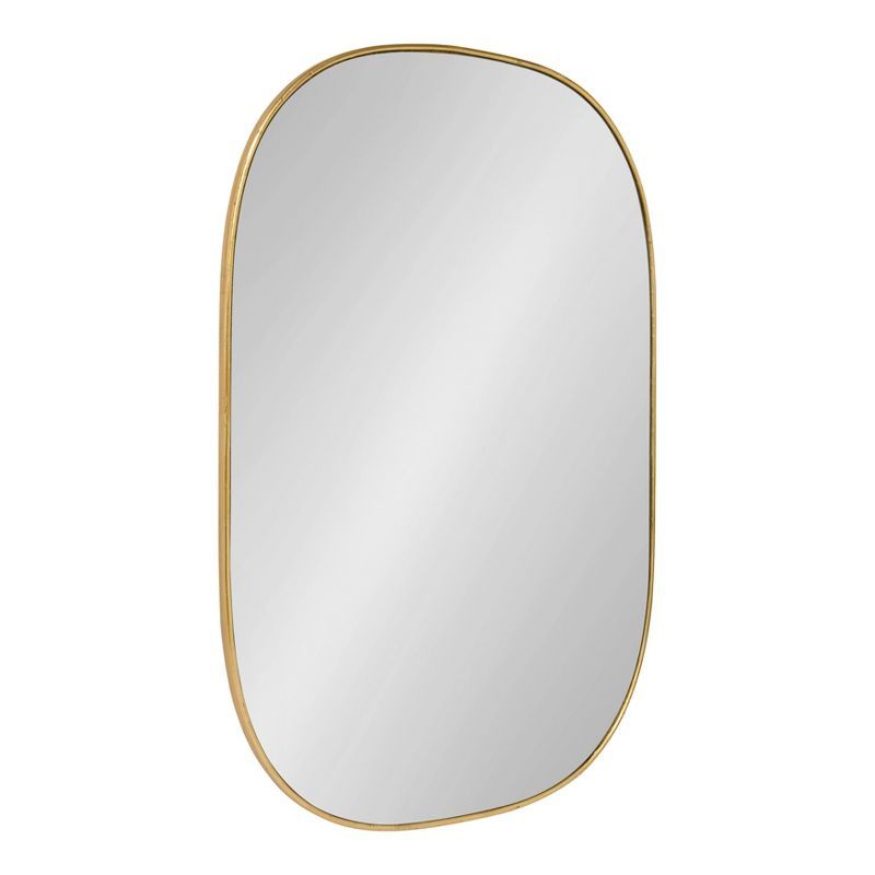 Gold Rectangular Wood Full Length Wall Mirror