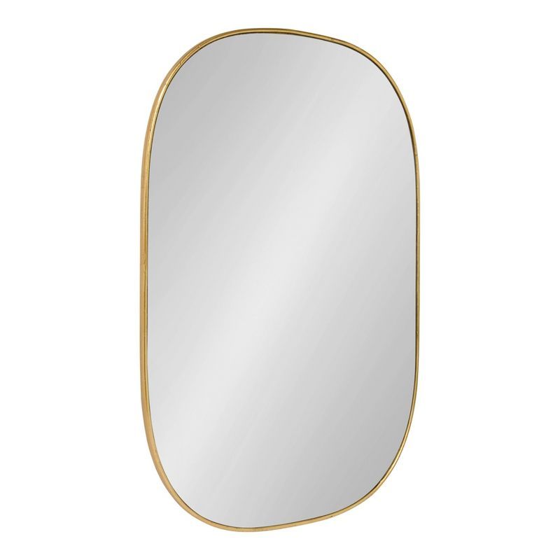 Gold Rectangular Wood Full Length Wall Mirror