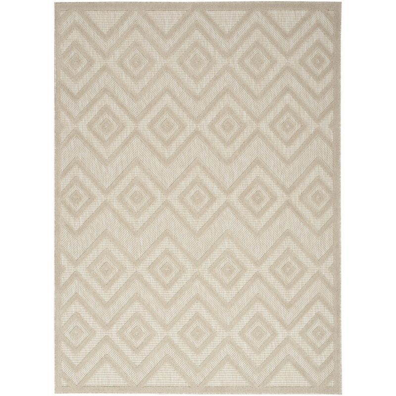Cream Diamond Flat Woven Synthetic 6' x 9' Area Rug