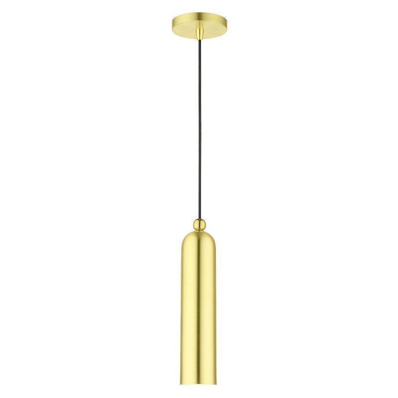 Elegant Satin Brass LED Pendant Light for Indoor/Outdoor Use