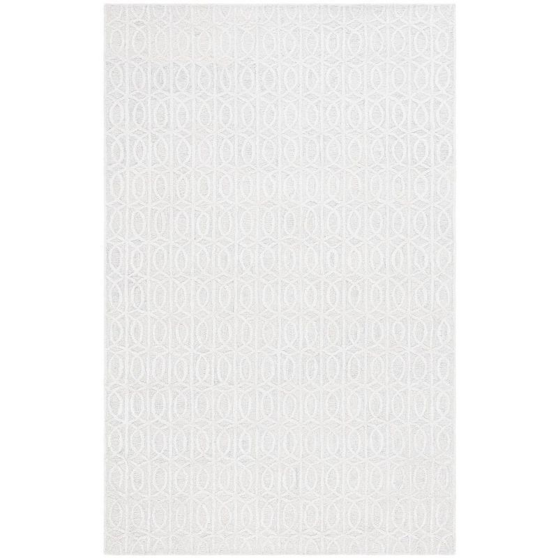 Beige and Ivory Tufted Wool and Viscose 6' x 9' Area Rug