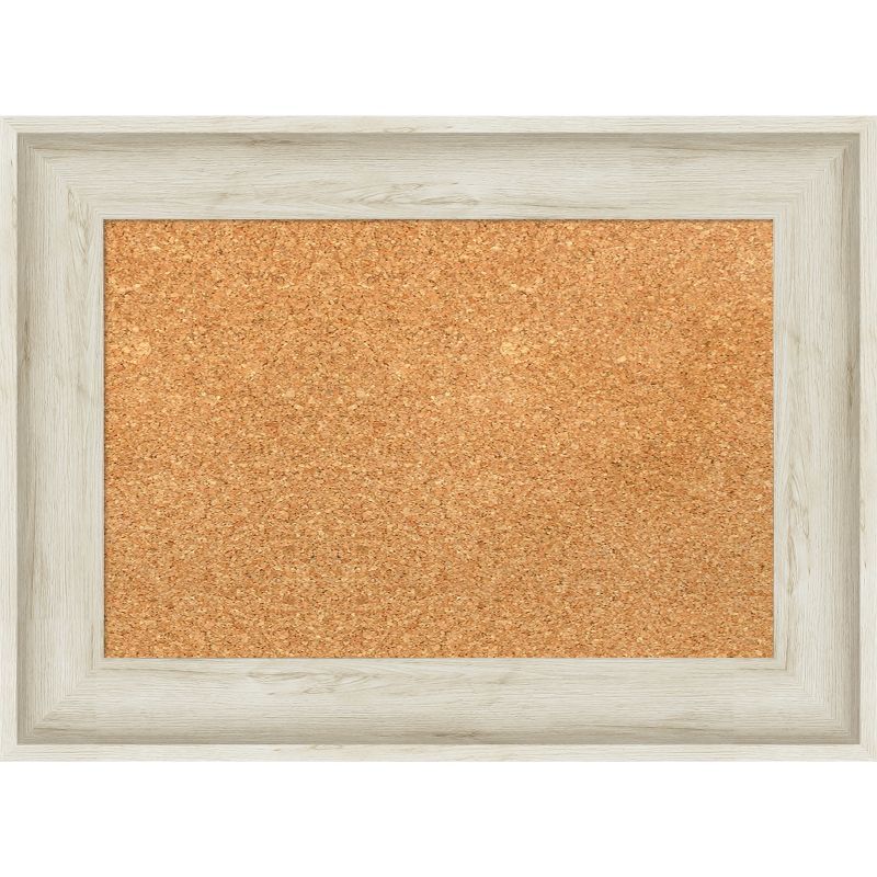 Natural Cork Bulletin Board with Birch Cream Frame