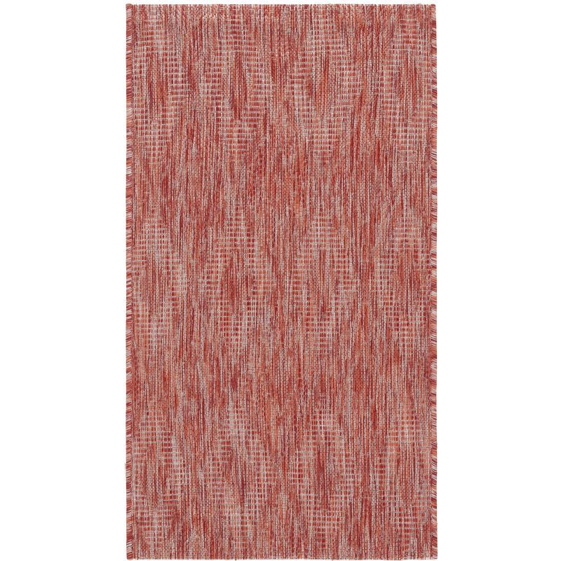 Courtyard Teodor 2' x 3'7" Red Synthetic Indoor/Outdoor Area Rug