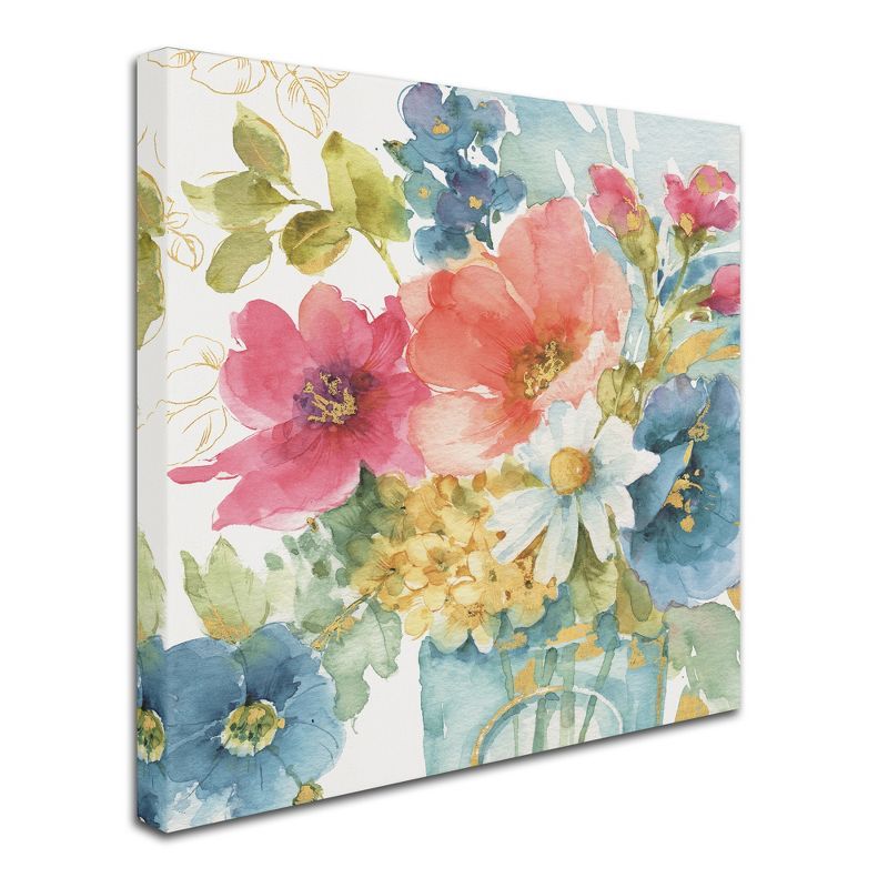 Lisa Audit Floral Watercolor Canvas Art, 14'' x 14''