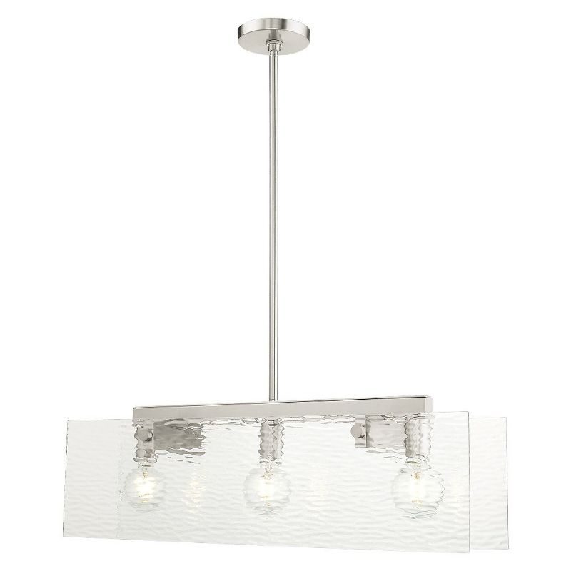 Elegant Ashcroft Bronze and Crystal 3-Light Chandelier