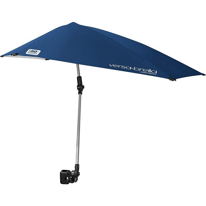 Midnight Blue Adjustable Beach Umbrella with Universal Clamp