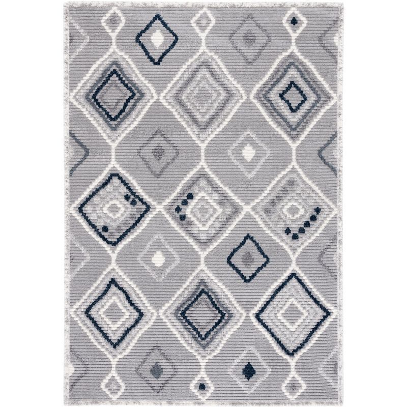 Marrakesh Gray and Light Gray 8' x 10' Wool Area Rug