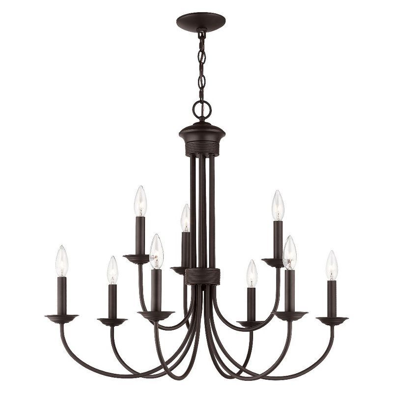 Estate Bronze 9-Light Classic Steel Chandelier