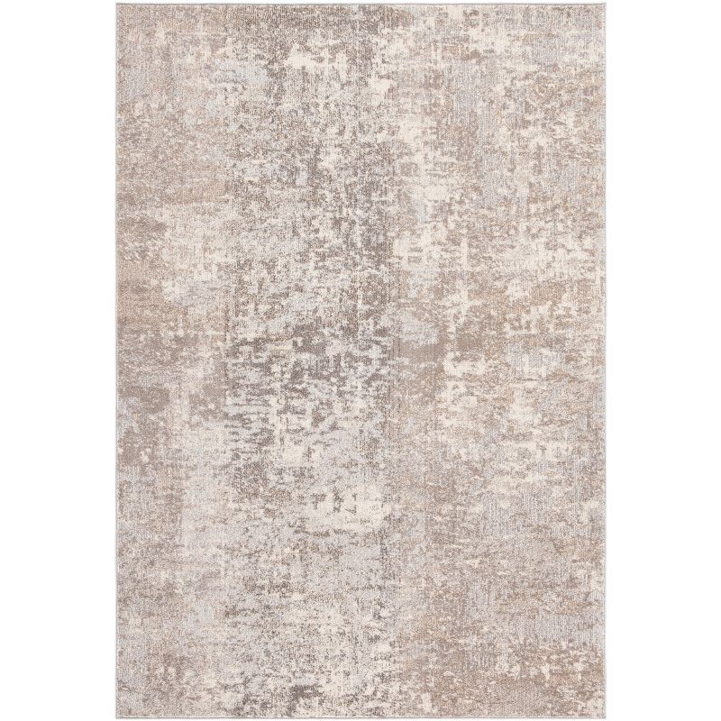Gray and Beige Rectangular Flat Woven Area Rug